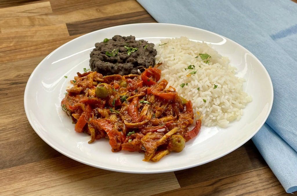 Vegan Ropa Vieja with King Oyster Mushrooms | The Vegan Planet Kitchen