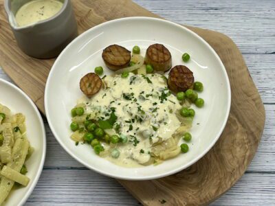 Read more about the article Vegan Scallops with Fennel in a Cream and Caper Sauce