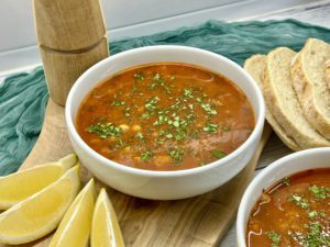 Read more about the article Vegan Chorba Frik – Algerian Freekeh Soup