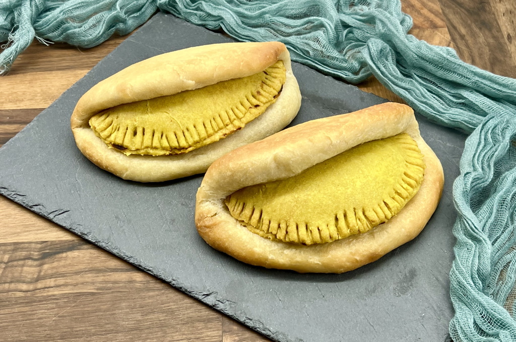 Vegan Jamaican Patties in Coco Bread