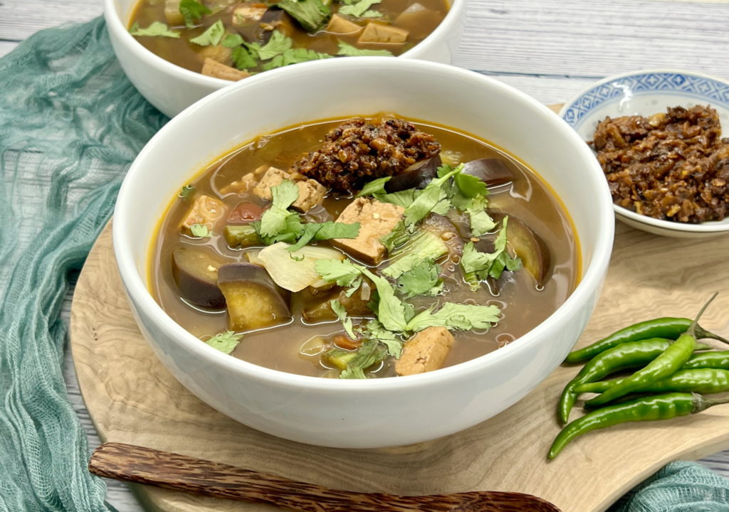 Vegan Sinigang with vegan bagoong - Filipino Soup Soup