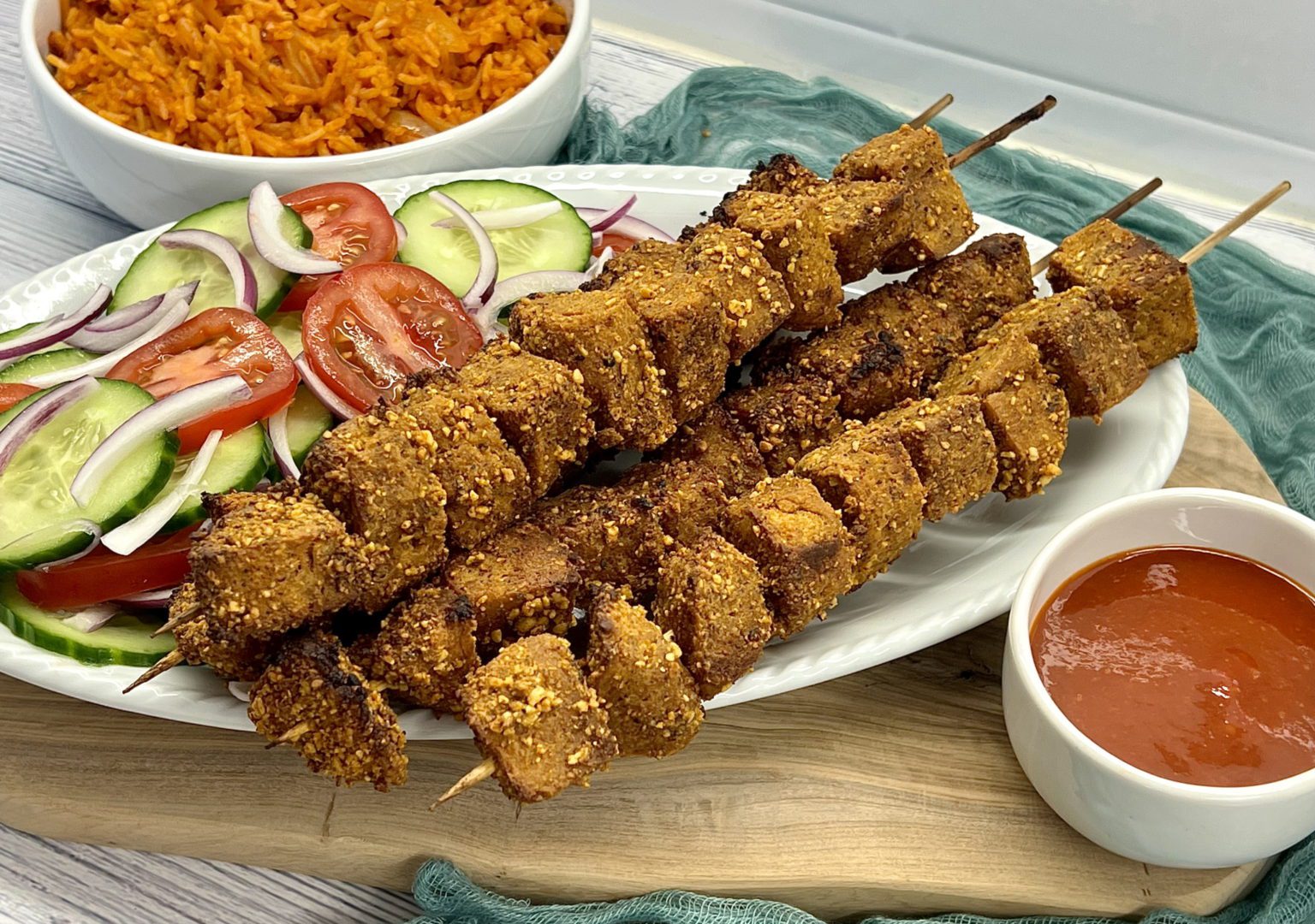 Vegan Suya Nigerian Seitan Skewers The Vegan Kitchen