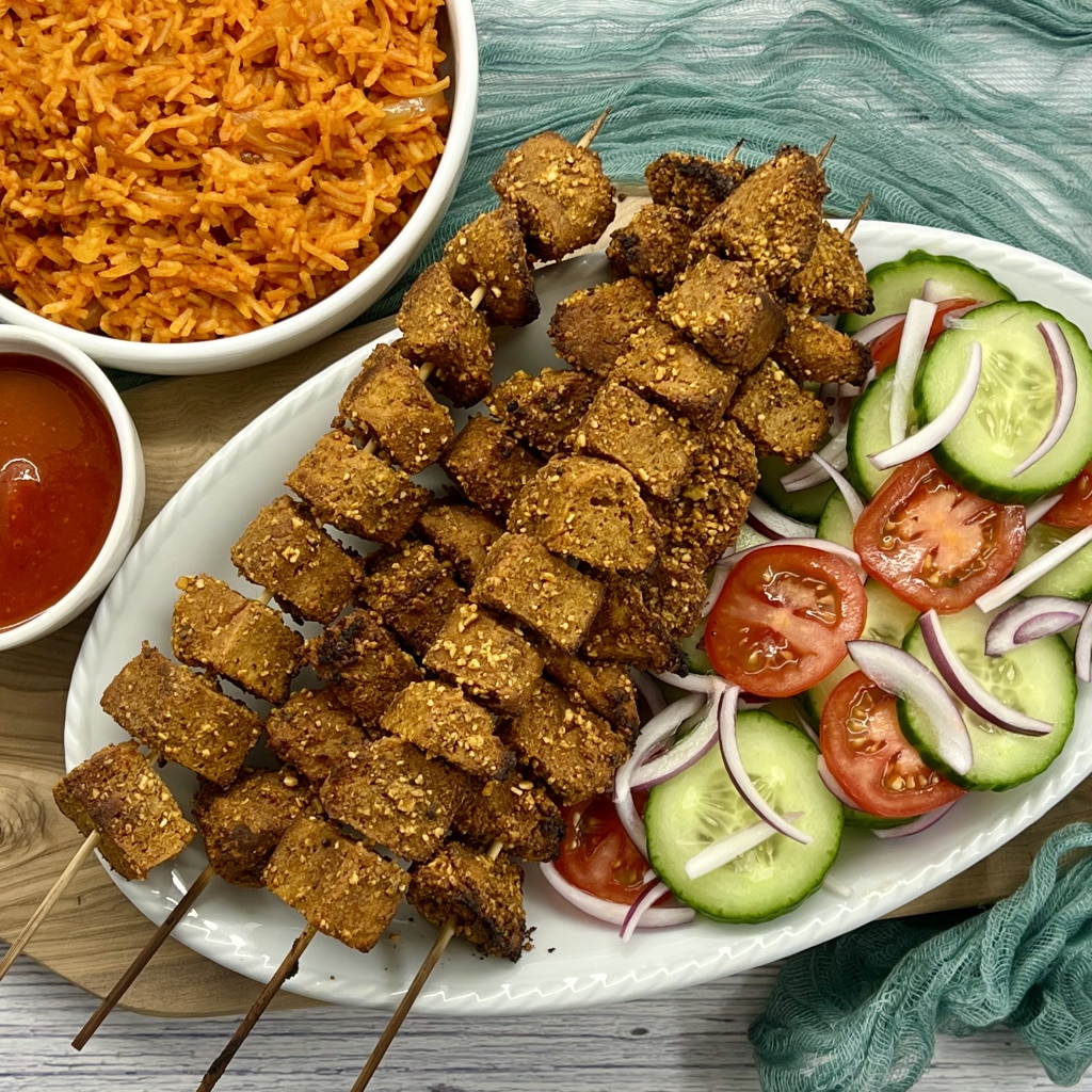 Vegan Suya Nigerian Seitan Skewers The Vegan Kitchen