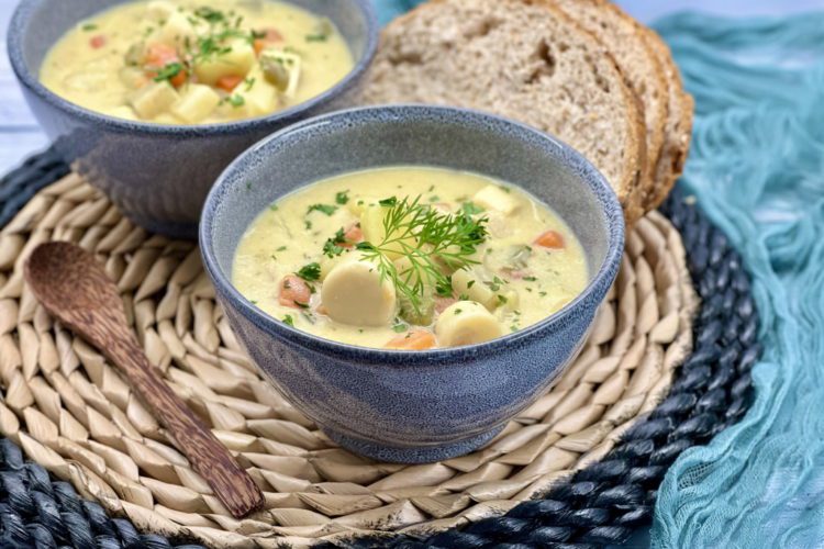 Vegan Fiskesuppe - Creamy Norwegian Fish-Free Soup