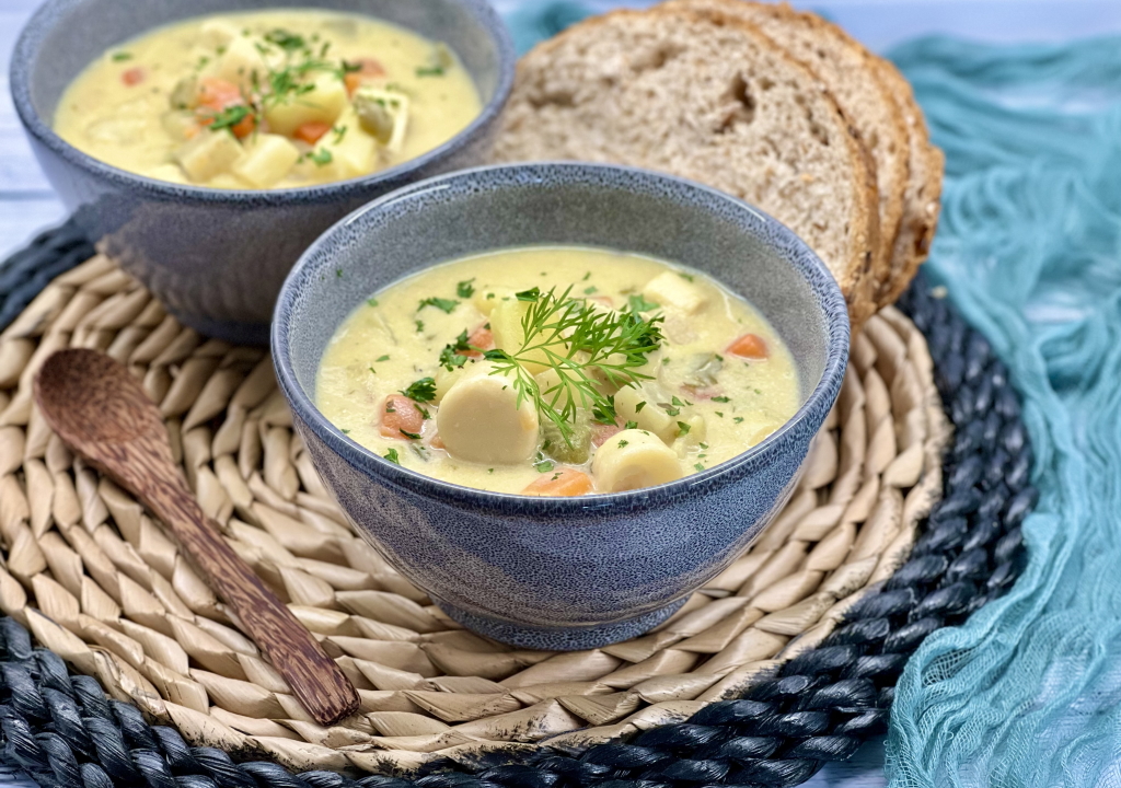 Vegan Fiskesuppe - Creamy Norwegian Fish-Free Soup