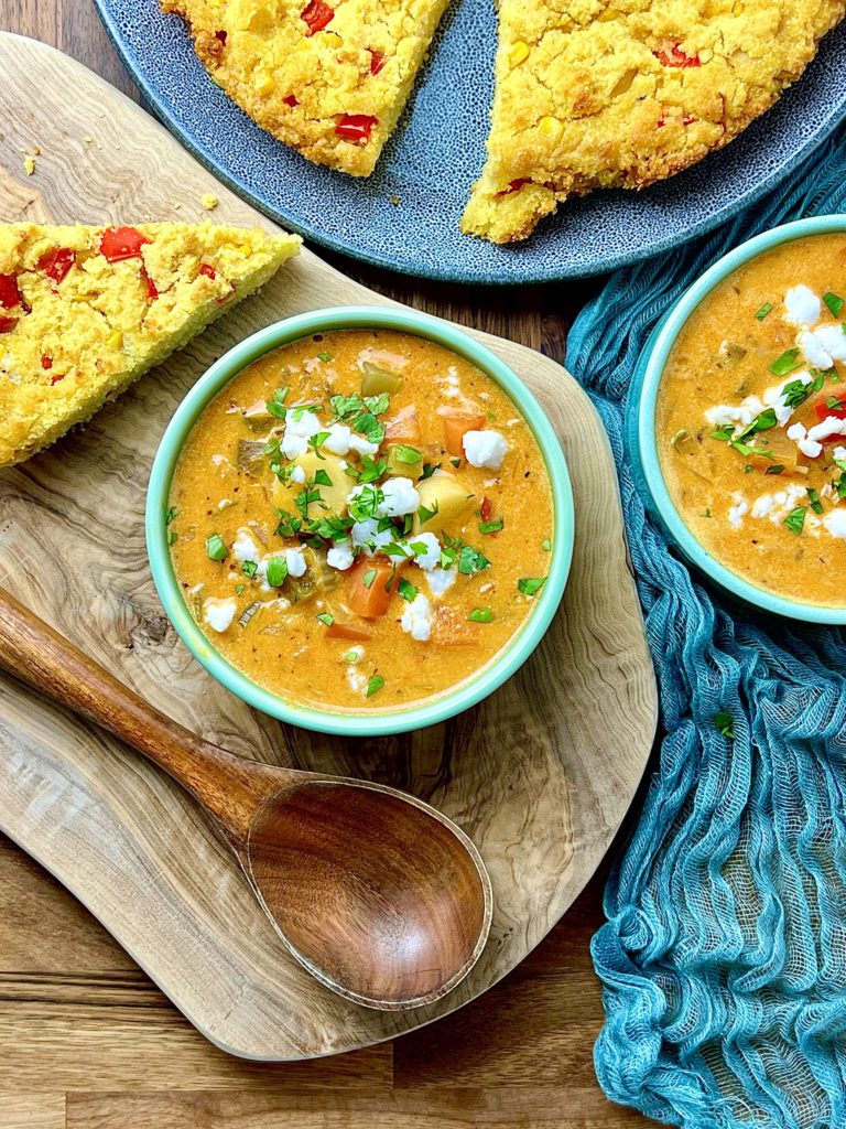 Vegan Sopa Paraguaya and Pira Caldo