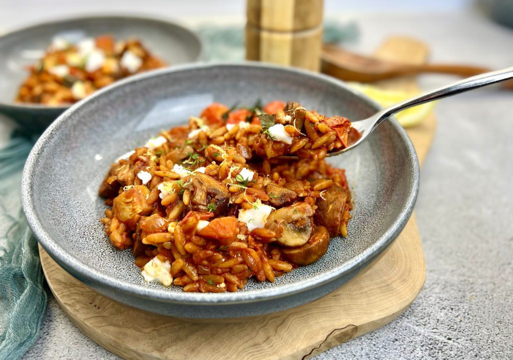 Vegan Mushroom Giouvetsi (Youvetsi)