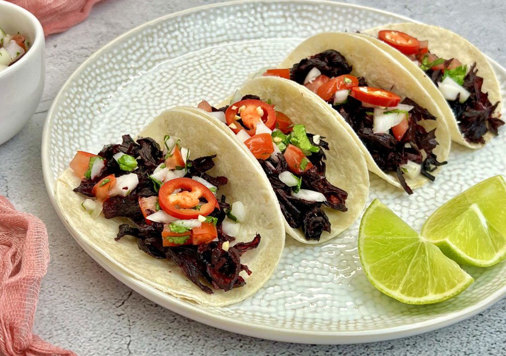 Tacos de Jamaica - Vegan Hibiscus Tacos