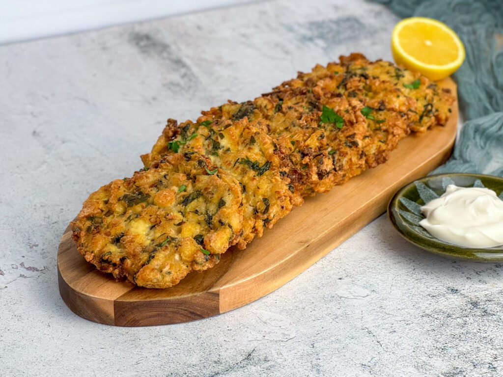 Tofu Fritters with garlic mayonnaise