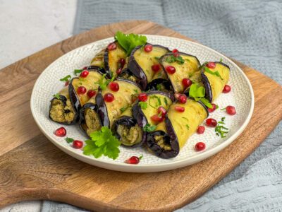 Badrijani Nigvzit - Georgian Aubergine (Eggplant) Rolls